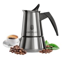 Cecotec Piccolina 900 Cafetera Italiana para 10 Tazas - Capacidad 450ml - Apta para Todo Tipo de Cocinas - Mango Ergonomico y Termoresistente - Acero Inoxidable