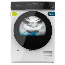 Cecotec Bolero DressCode Dry 8400 Inverter Secadora con Bomba de Calor de 8kg - 15 Programas - Tambor de Acero Inoxidable - Motor Inverter - Programable - Bloqueo de Seguridad - Color Blanco y Negro