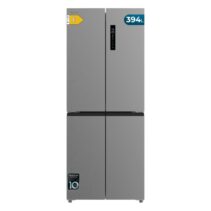 Cecotec Bolero CoolMarket 4D 394 Inox E Frigorifico Americano 4 Puertas - Capacidad 394L - Luz LED - Compresor Inverter - Modo Vacaciones - Silencioso - Frio Envolvente - Clase E - Color Gris