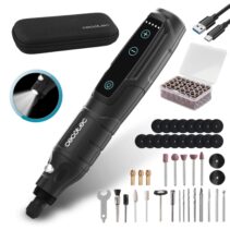 Cecotec Multihand One Detail Multiherramienta Rotativa Inalambrica - Bateria de 3.7V - Velocidad Ajustable hasta 18000rpm - Estuche - Luz LED - 74 Accesorios. - Color Negro