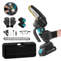 Cecotec MontanaForce 4000 Hand Sierra de Podar Inalambrica - 400W - 2 Baterias 21V 2Ah - Incluye Accesorios - Engrasador de Cadena - Maletin - Color Gris Oscuro