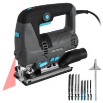 Cecotec Sierra de Calar MultiCut 8000 Vision Sierra de Calar - 800W - Accesorios Incluidos - Cable 2m - Luz LED - Guia Laser - Mandril sin Llave - Tubo de Recogida de Polvo - Color Gris Oscuro