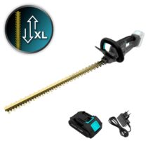 Cecotec TitaniumSword 6100 XL Freemove Cortasetos Inalambrico - Espada XL de 61cm - 21V 2.000mAh - Motor sin Escobillas - Cubierta Protectora - Cuchillas con Recubrimiento de Titanio - Color Gris Oscuro