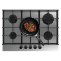 Cecotec Bolero Squad G 5400F Inox Cocina de Gas Encastrable - 5 Quemadores - Acero Inoxidable - 10.4kW - Parrillas de Hierro Fundido - Wok de Triple Corona - Color Acero