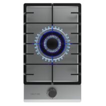Cecotec Bolero Squad G 1200F Inox Cocina de Gas Encastrable - 1 Quemador - Acero Inoxidable - 3.5kW - Parrillas de Hierro Fundido - Inyector Convertor a Glp - Color Acero