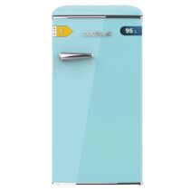 Cecotec Bolero CoolMarket TT Origin 95 Blue E Mini Frigorifico - Capacidad 95L - Estilo Retro - Cajon para Hielo - Tirador Cromado - 48.7x59.2x89.3cm - Color Turquesa