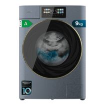 Cecotec Bolero DressCode 9950 Autodose Inverter 3D Titanium A Lavadora de Carga Frontal con Autodosis - Capacidad 9kg - Velocidad 1400rpm - Pantalla 9.2" - Puerta XXL - Motor Inverter - Color Azul