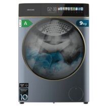 Cecotec Bolero DressCode 9900 Inverter FullColor Titanium A Lavadora de Carga Frontal - Capacidad 9kg - Velocidad 1400rpm - Pantalla 10.3" - Puerta XXL - Motor Inverter - 11 Programas - Color Azul