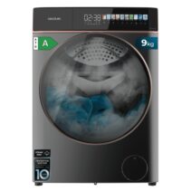 Cecotec Bolero DressCode 9900 Inverter FullColor Steel A Lavadora de Carga Frontal - Capacidad 9kg - Velocidad 1400rpm - Pantalla 10.3" - Puerta XXL - Motor Inverter - 11 Programas - Color Gris Oscuro