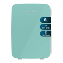 Cecotec Bolero MiniCooling 6L Bahamas Mint Mini Frigorifico Portatil - Capacidad 6L - 12V/220V - Temperatura Regulable - Enfria hasta 5ºC - Funcion Calentamiento hasta 65ºC - Color Menta