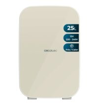 Cecotec Bolero MiniCooling 25L Bahamas Beige Mini Frigorifico Portatil - Capacidad 25L - 12V/220V - Temperatura Regulable - Enfria hasta 7ºC - Funcion Calentamiento hasta 65ºC - Color Beige