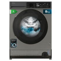 Cecotec Bolero DressCode 850 BI Inverter Steel A Lavadora Integrable - Capacidad 8kg - Velocidad 1400rpm - Temperatura Regulable - Motor Inverter - Inicio Programable - 15 Programas - Color Acero