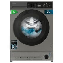 Cecotec Bolero DressCode 750 BI Inverter Steel A Lavadora Integrable - Capacidad 7kg - Velocidad 1200rpm - Temperatura Regulable - Motor Inverter - Inicio Programable - 15 Programas - Color Acero
