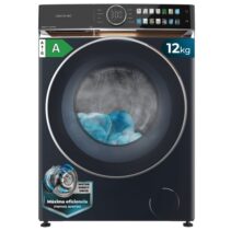 Cecotec Bolero DressCode 12980 Direct Drive Titanium A Lavadora de Carga Frontal - Capacidad 12kg - Velocidad 1400rpm - Puerta XXL - 14 Programas - Color Azul Marino