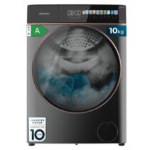 Cecotec Bolero DressCode 10900 Autodose Inverter FullColor Steel A Lavadora de Carga Frontal con Autodosis - Capacidad 10kg - Velocidad 1400rpm - Pantalla 10.3" - Motor Inverter - Color Gris Oscuro