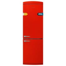 Cecotec Bolero CoolMarket Combi Origin 294+ Red E Frigorifico Combi - Capacidad 294L - Congelacion Ultrarapida - Estilo Retro - Frio Envolvente - Clase E - 60.5x63.1x190.2cm - Color Rojo