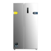 Cecotec Bolero CoolMarket SBS 562 Inox D Frigorifico Americano - Capacidad 562L - Luz LED - Compresor Inverter - Nofrost - Frio Envolvente - Silencioso - Clase E - 91.2x70.4x177cm - Color Acero