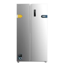 Cecotec Bolero CoolMarket SBS 562 Inox E Frigorifico Americano - Capacidad 562L - Luz LED - Compresor Inverter - Nofrost - Frio Envolvente - Silencioso - Clase E - 91.2x70.4x177cm - Color Acero