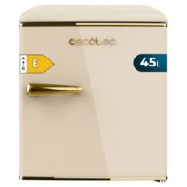 Cecotec Bolero CoolMarket TT Origin 45 Beige E Mini Frigorifico - Capacidad 45L - Estilo Retro - Cajon para Hielo - Tirador Cromado - 44.7x53.4x55cm - Color Beige