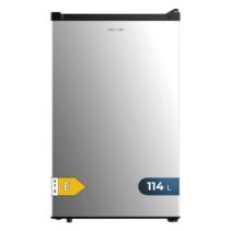 Cecotec Bolero CoolMarket TT 114 L Inox Mini Frigorifico - Capacidad 114L - Luz LED - Temperatura Regulable - 50.6x55.1x83.6cm - Color Acero