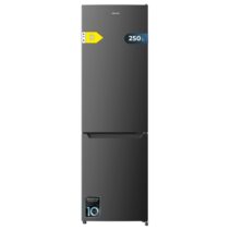 Cecotec Bolero CoolMarket Combi 250 Dark D Frigorifico Combi - Capacidad 250L - Compresor Inverter - Frio Envolvente - Cajon Humedad Regulable - Clase E - 54x57.6x180cm - Color Gris Oscuro