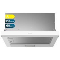 Cecotec Bolero Flux TLM 603500 White A Campana Extractora Telescopica de 60cm - 70W - Succion 350m3/h - Luz LED - Incluye Accesorios - Kit de Montaje - Filtros de Carbono Incluidos - Color Blanco