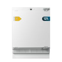 Cecotec Bolero CoolMarket TT BI 121 E Mini Frigorifico Integrable - Capacidad 121L - Silencioso 39dB - Luz LED - Temperatura Regulable de 2 a 8ºC - Cajon Congelador - Color Blanco