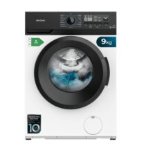 Cecotec Bolero dresscode 9300 Inverter A Lavadora de Carga Frontal - Capacidad 9kg - Velocidad 1400rpm - Seguro Infantil - Display LED - Motor Inverter - 15 Programas - Color Blanco y Negro