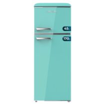Cecotec Bolero CoolMarket 2D Origin 215 Green E Frigorifico Dos Puertas - Capacidad 215L - Temperatura Regulable - Estilo Retro - Clase E - 148.2x55.2x62.1cm - Color Menta