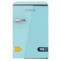 Cecotec Bolero CoolMarket TT Origin 110 Blue E Mini Frigorifico - Capacidad 110L - Cajon para Hielo - Luz Interior - Tirador Cromado - Bandejas de Cristal - Color Turquesa