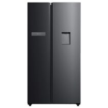 Cecotec Bolero CoolMarket SBS 592 WD Dark E Frigorifico Americano - Capacidad 592L - Luz LED - Compresor Inverter - Dispensador de Agua - Frio Envolvente - Clase E - 177.5x91cm - Color Gris Oscuro