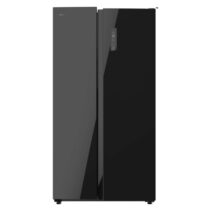 Cecotec Bolero CoolMarket SBS 559 Glass D Frigorifico Americano - Capacidad 559L - Luz LED - Compresor Inverter - Nofrost - Frio Envolvente - Puertas de Cristal - 91.2x70.4x177cm - Color Negro