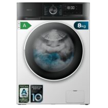 Cecotec Bolero DressCode 8500 Inverter A Lavadora de Carga Frontal - Capacidad 8kg - Velocidad 1400rpm - Seguro Infantil - Display LED - Motor Inverter - Inicio Programable - Color Blanco y Negro