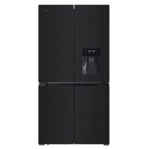 Cecotec Bolero CoolMarket 4D 564 Glass E Frigorifico Americano 4 Puertas - 564L - Total Nofrost - Dispensador de Agua - Congelacion Ultrarapida - Frio Envolvente - Clase E - 183x91cm - Color Negro