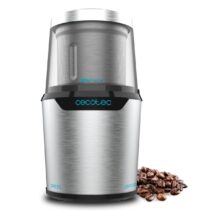 Cecotec Molinillo de Cafe y Especias Titanmill 300 Duoclean Molinillo de Cafe y Especias - 300W - Capacidad 90g - Vaso para Triturar - Cuchillas Recubiertas de Titanio - Color Acero
