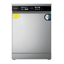 Cecotec Bolero Aguazero 6210 Inox D Lavavajillas de 60cm - 15 Cubiertos - Temperatura Regulable - Seguro Infantil - Pantalla XXL - 8 Programas - Inicio Programable - Funcion Media Carga - Color Acero