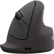 Fellowes Breyta Raton Inalambrico Ergonomico Vertical 1600ppp - Tamaño Mediano - Bluetooth y Conexion por Cable - Certificado por FIRA - Uso Diestro - Color Negro