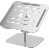 Fellowes Alumia Elevador para Portatil de Sobremesa hasta 15" - Ajustes de Altura entre15 y 30cm - Plataforma con Inclinacion Ajustable - Fabricado en Aluminio - Color Plata