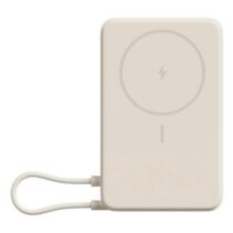 Xiaomi Magnetic Power Bank 10000 con Soporte Integrado - Carga Inalambrica Magnetica - 20W Max - USB C Bidireccional - 5900 mAh / 37 Wh - Pantalla Integrada - Diseño Compacto - Color Beige