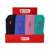 Enri Expositor de 20 Estuches Portatodo de 3 Compartimentos - Fabricados en Poliester- Colores Negro