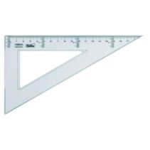 Safta Cristal Cartabon de 20cm - Plastico Transparente - Graduacion Impresa - Biselado - Color Transparente