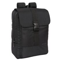 Safta F.C.Barcelona Premium Mochila para Portatil hasta 13.3" - Doble Cremallera - Bolsillo Interior - Conector USB - Espalda y Hombreras Acolchadas - Asa Superior - 290x120x390mm - Color Negro