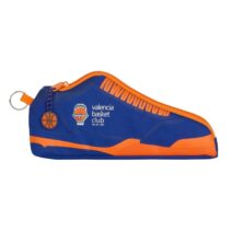 Safta Valencia Basket Portatodo - Cremallera - Anilla Metalica - 0.5L - 240x20x100mm - Color Azul Oscuro