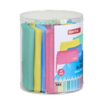 Safta Silicone Glitter Pack de 12 Estuches Planos - Silicona con Purpurina - Caja Cilindrica de PVC Transparente - Flexible - Facil de Limpiar - 195x230mm - Colores Surtidos