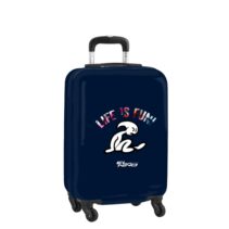 Safta el Niño Life Is Fun Maleta Trolley de Cabina 20” - Cierre con Candado - Interior Forrado y Bolsillos - Ruedas Giratorias - Mango Extensible Ajustable - Color Azul Marino
