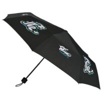 Safta el Niño Green Bali Paraguas Manual de 98cm - 8 Paneles - Asa y Punta de PVC - Poliester - Nervios de Acero de 8mm - Cordon - Color Negro