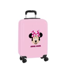 Safta Minnie Mouse Me Time Maleta Trolley de Cabina 20” - Cierre con Candado - Interior Forrado y Bolsillos - Ruedas Giratorias 360° - Ajustable - ABS y PC - 40.1L - 45x200x550mm - Color Rosa