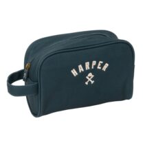 Safta Harper and Neyer Neceser de 3.6L - Cremallera - Asa Lateral - Interior Forrado - Organizadores Interiores - 240x100x150mm - Color Azul Marino