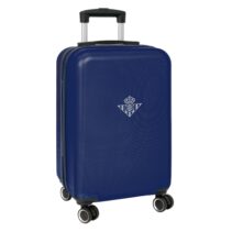 Safta Real Betis Balompie Maleta Trolley de Cabina 20” - Cierre con Candado - Interior con Bolsillo - Cintas con PVC - Ruedas Giratorias - Ajustable - 40.10 L - 345x200x550mm - Color Azul Marino
