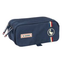 Safta el Ganso Eclipse Portatodo - 3 Compartimentos con Cremalleras - Bolsillo Frontal - Cinta Adaptable - 1.72L - 215x80x100mm - Color Azul Marino